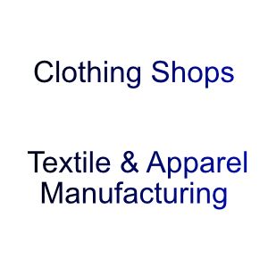 Clothing Shops, Textile & Apparel Manufacturing (UK Fashion Brands, Fabric Production)