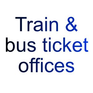 Train & bus ticket offices